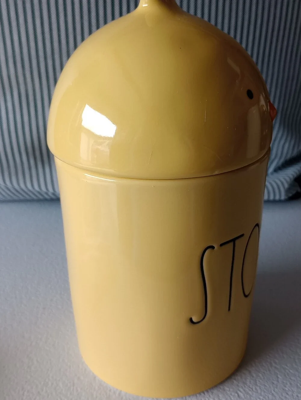 NIB Rae Dunn Yellow Ceramic Cotton 